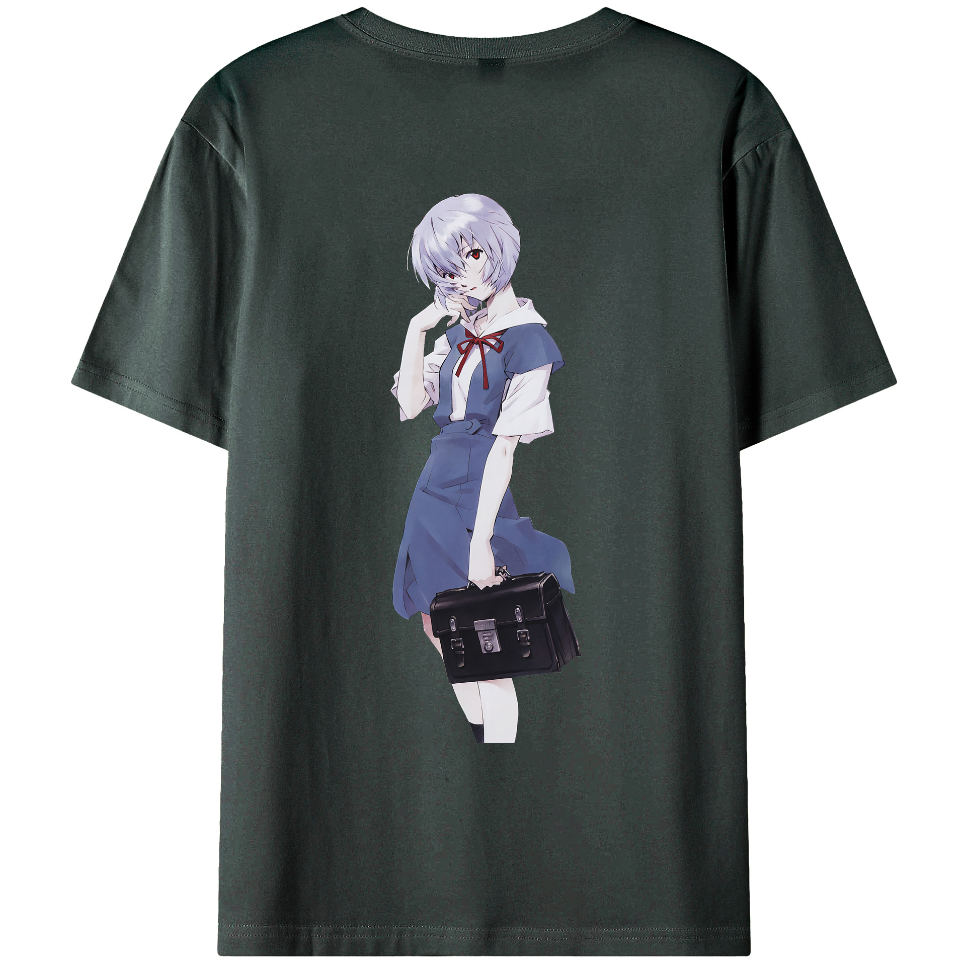 （画像用） EVA 新世紀エヴァンゲリオン 綿100％ メンズ半袖Tシャツ（バックプリント） 通気性